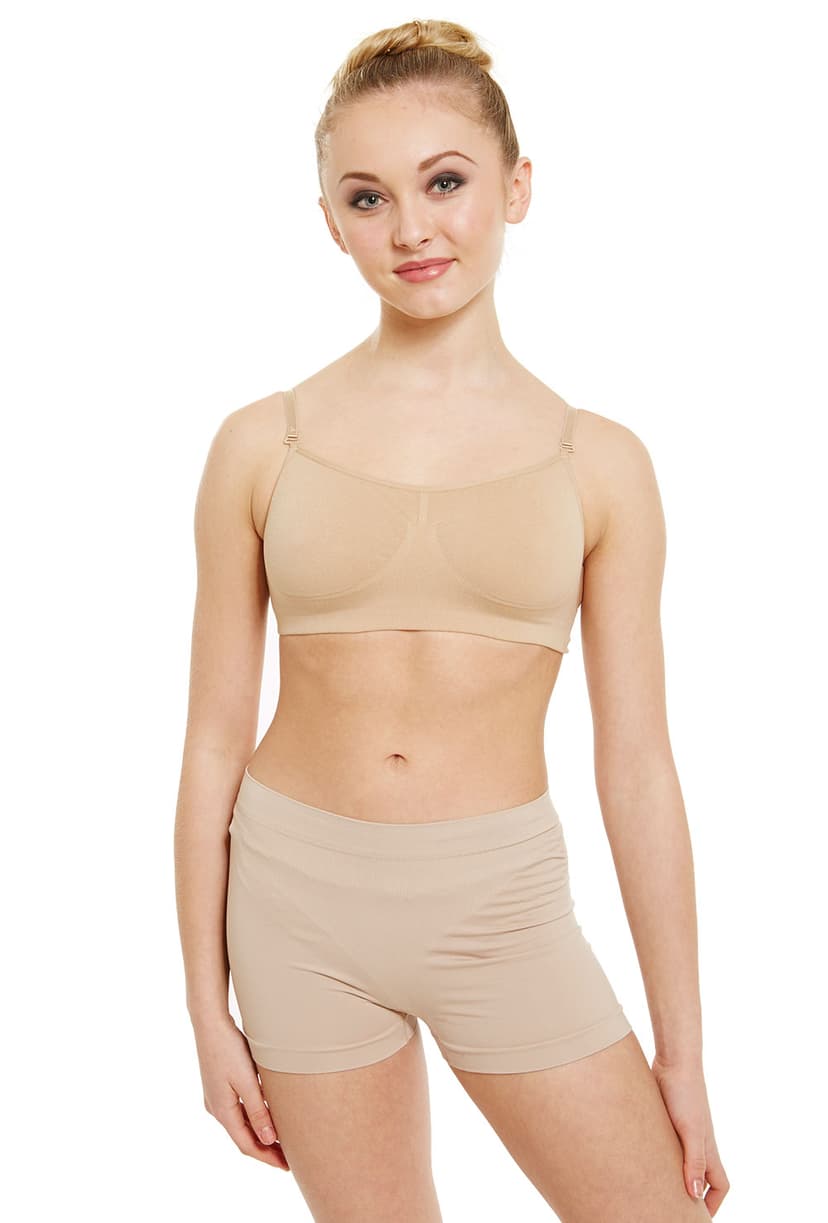 Silky seamless clear back bra