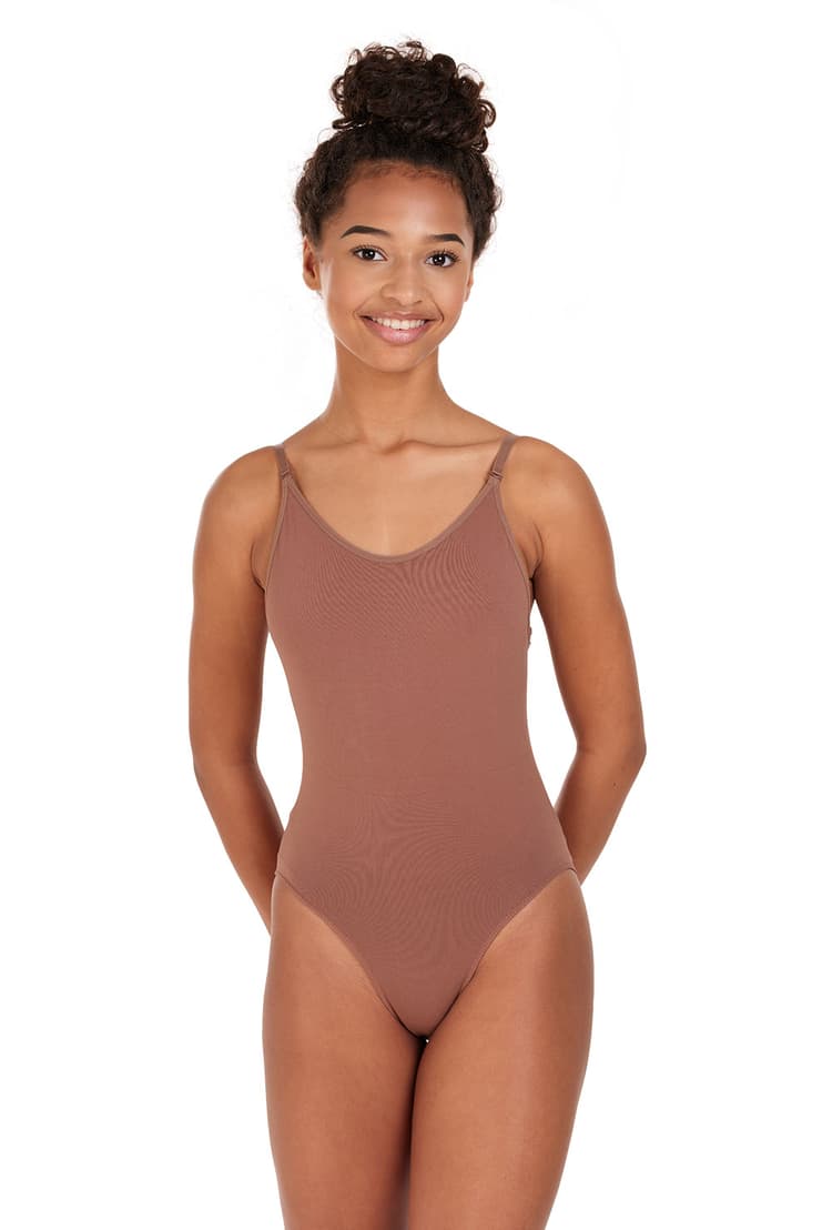 silky body stocking for dancers dark nude