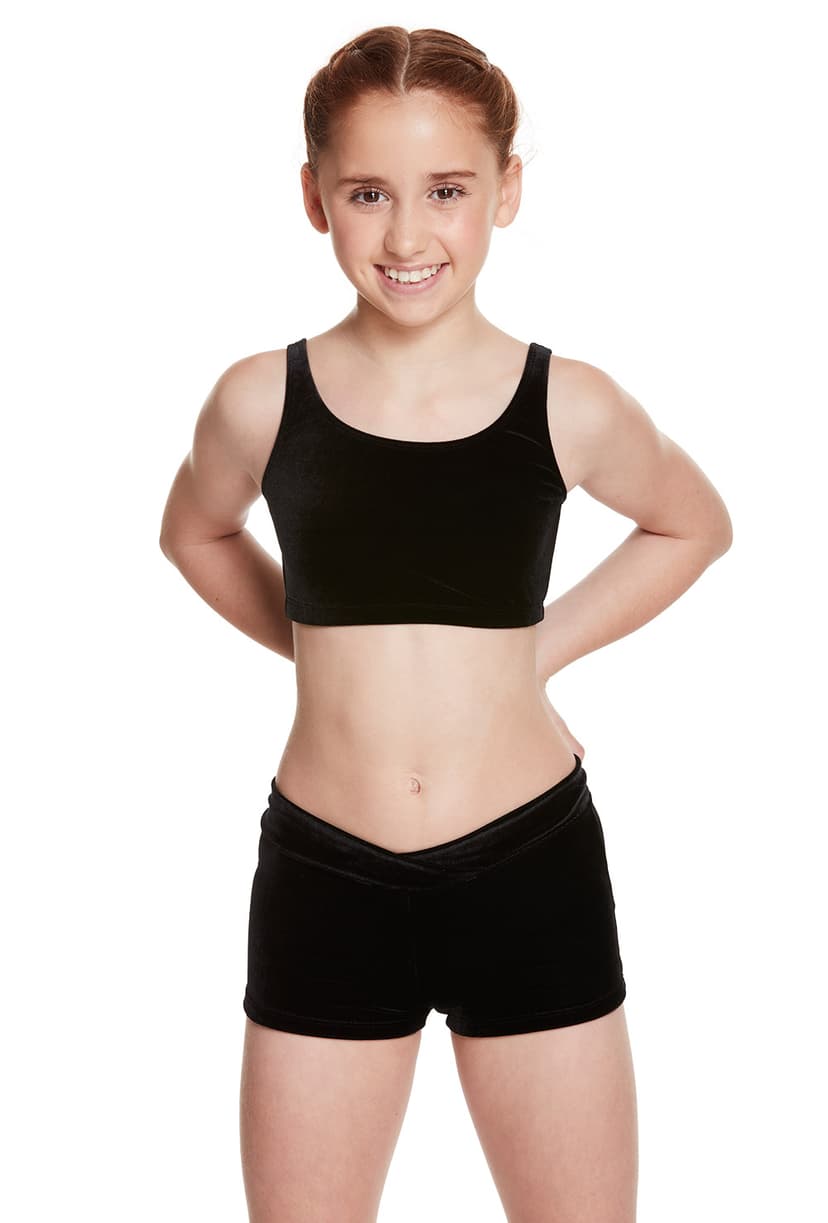 Bloch Girls velvet crop top