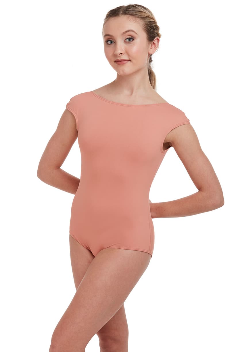intermezzo cap sleeve backless leotard 31473