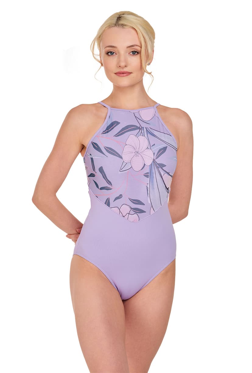 So Danca Ever - Floral High Neck Leotard RDE-2412