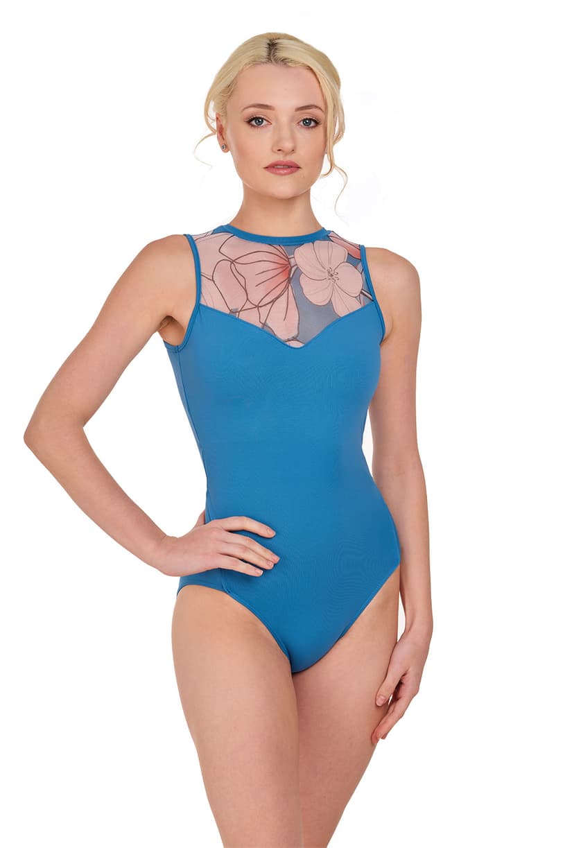 So Danca Meline - Floral High Neck Leotard RDE-2416