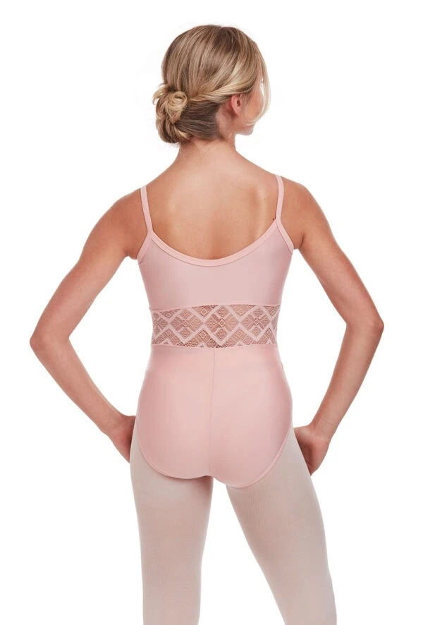 55243165 Camisole Leotard with Lace Midriff Insert