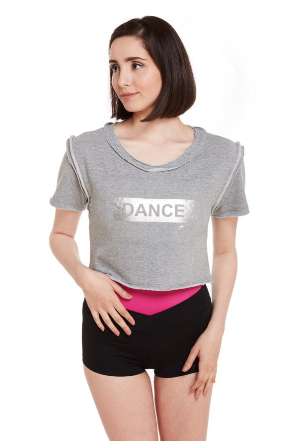 Raw Edge Crop Sweat Tee