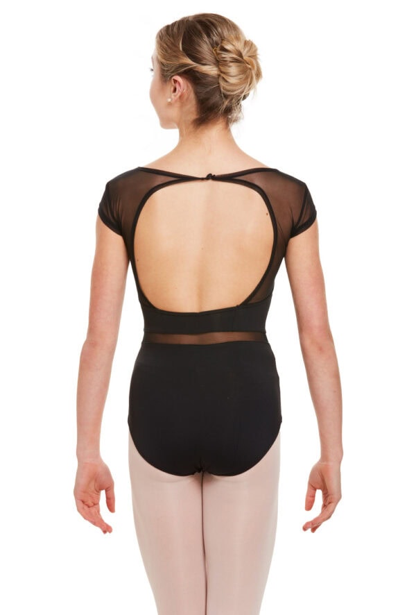 Mesh Cap Sleeve Leotard