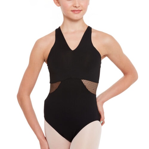 So Danca halterneck fishnet waist leotard