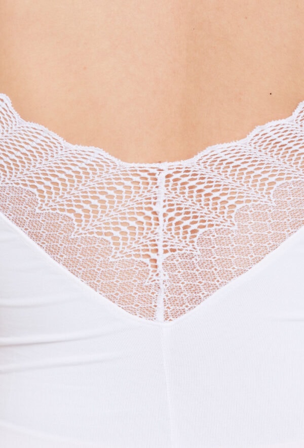 Cold Shoulder Crochet Trim Leotard