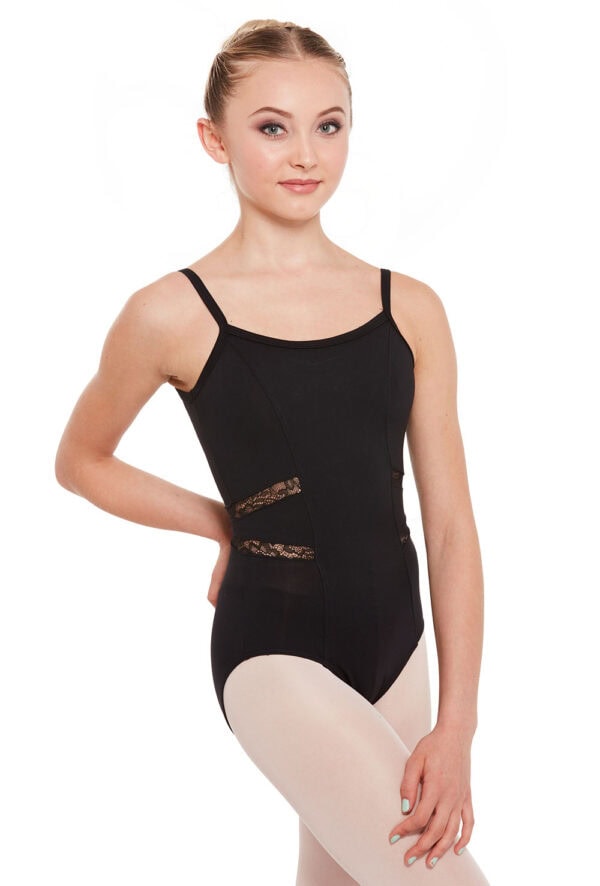 55675987 Floral Lace Waist Leotard