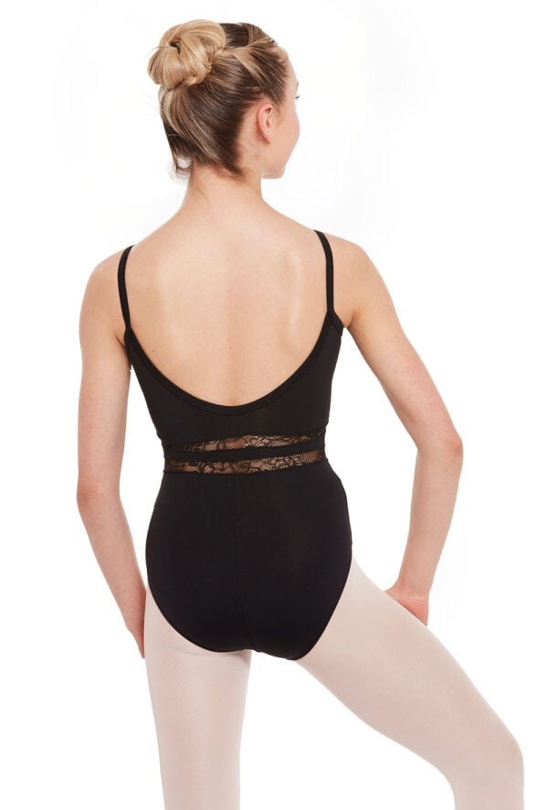 55675988 Floral Lace Waist Leotard