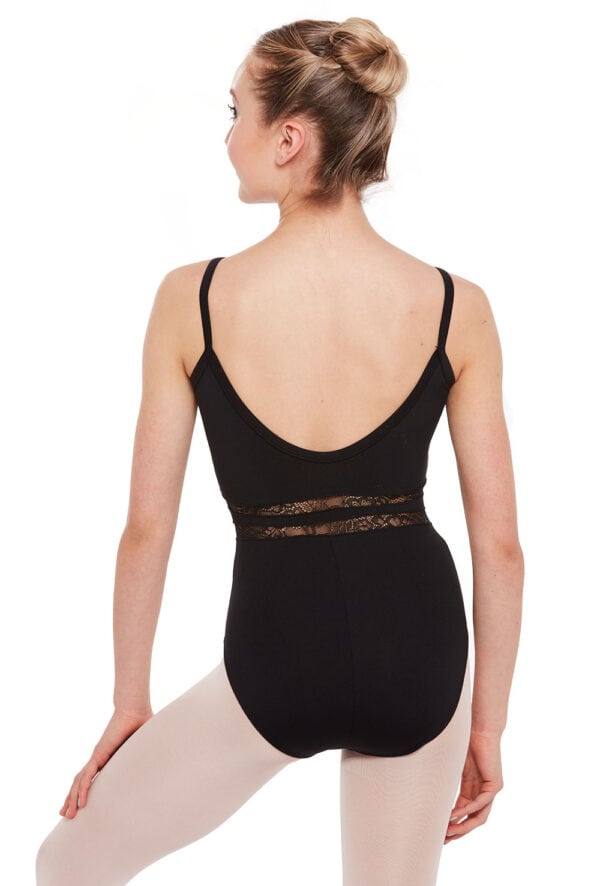 55675990 Floral Lace Waist Leotard