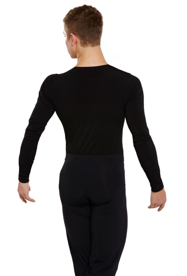 Men's luxe long sleeve zip front leotard