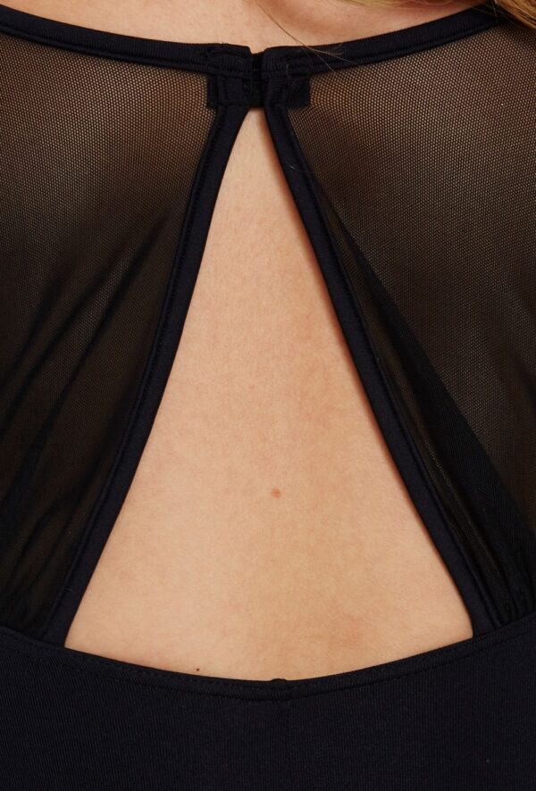 Mesh Tank Sweetheart Neck Leotard