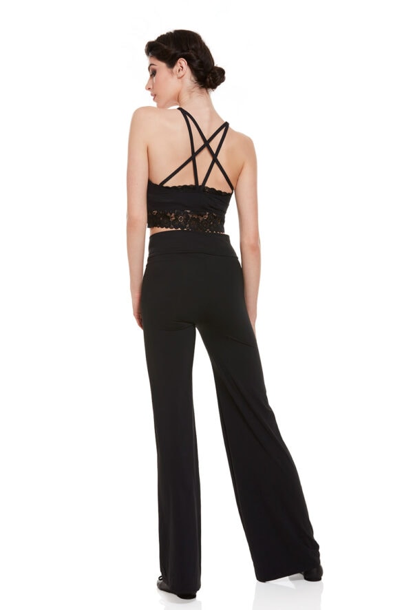 7429-back Flare Leg Dance Pant
