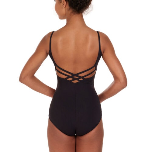 Cotton Camisole Leotard with Double Cross Back