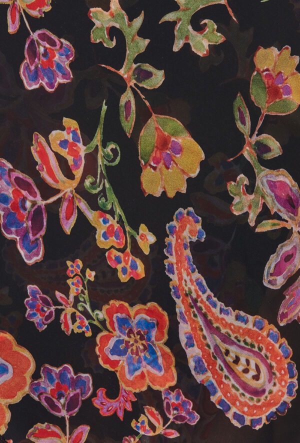 Paisley Print Mid Length Wrap Skirt