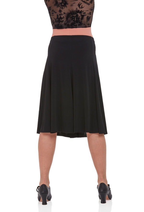 int-7988-back-blk Panelled Skirt