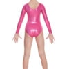 Girls Foil Long Sleeve Leotard