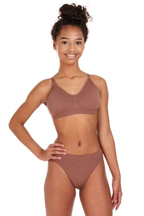 silky-mocha-set Silky Seamless clear back bra with removable pads
