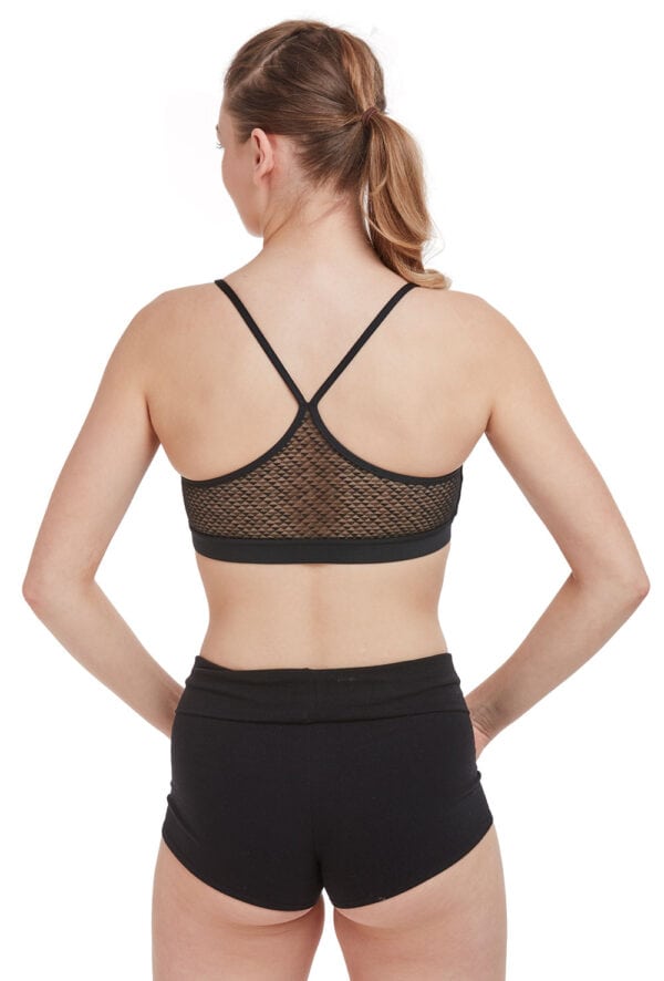 11504w-back Lace Panel Bra Top