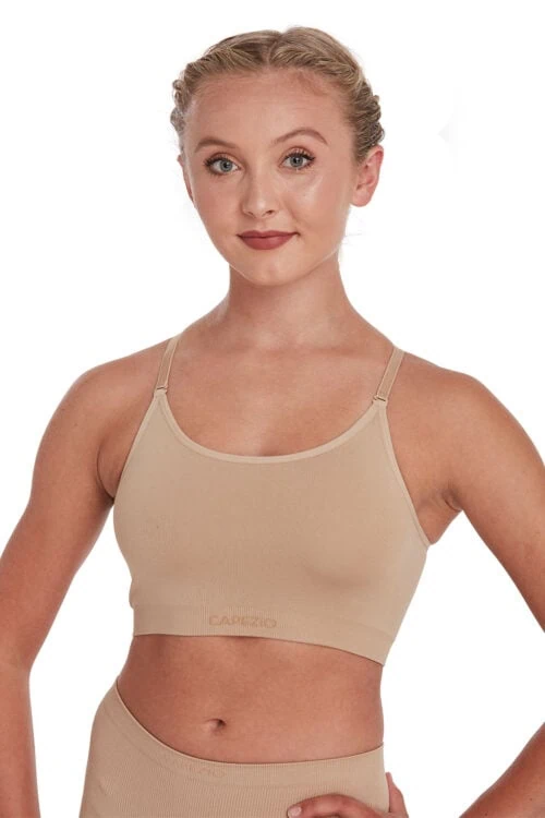 crop-nude-frobt Longline Bra Top
