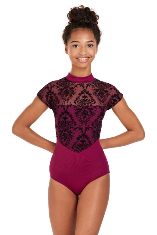 intermezzo 31589 mesh cap sleeve leotard