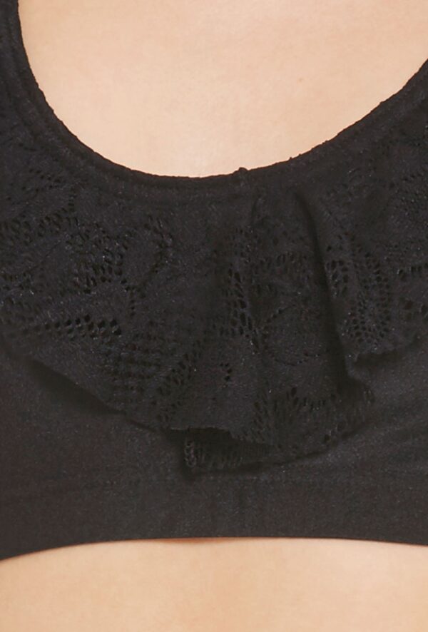 Christina - Lace Trim Halter Top