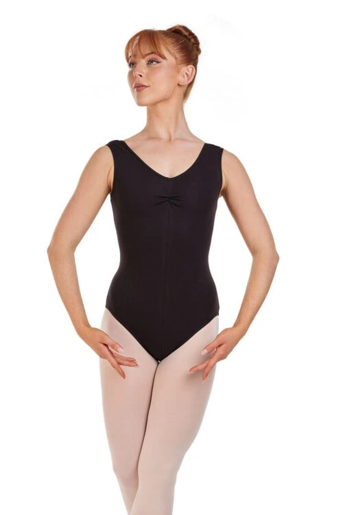 ISTD-with-pleats Louise - Basic Cotton Lycra Leotard