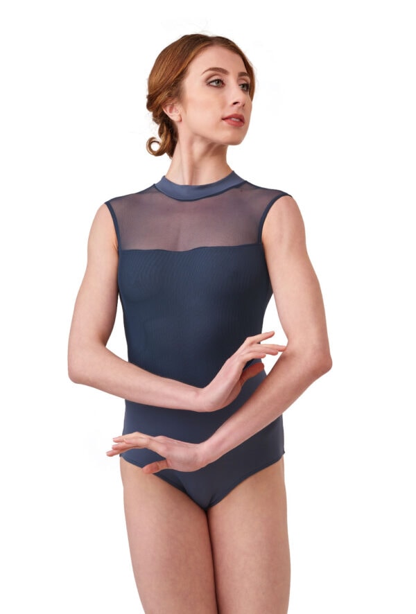 Bodymercremred - Polo Mesh Leotard with Zip