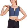 Zip front mesh crop top Intermezzo 6572