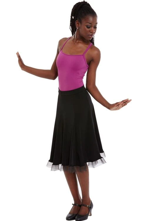 _4_1445429442 Sheer Hem Skirt