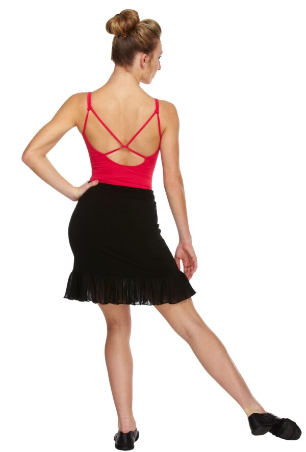 _5_1395136918 Lissi - Knee length salsa skirt with fine pleat ruffle