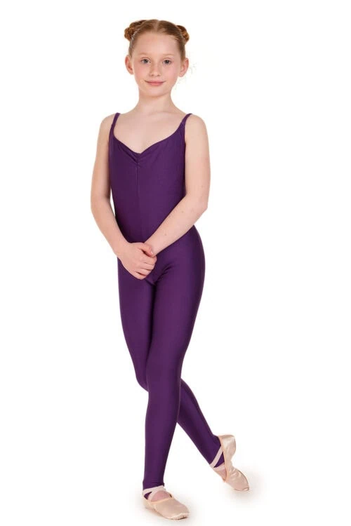 Gleenie-kid-front Shiny Lycra Camisole Unitard - Kids