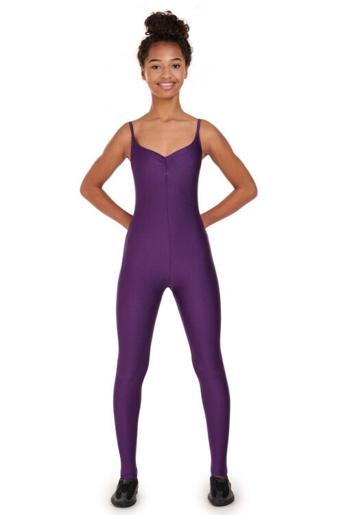 Glennie-uni-front Shiny Lycra Camisole Unitard