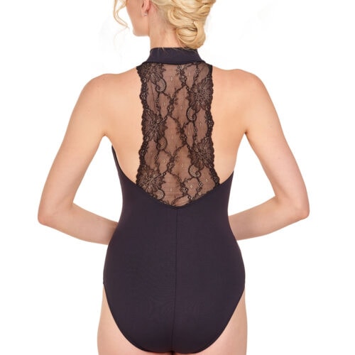 Lace Back High Neck Leotard