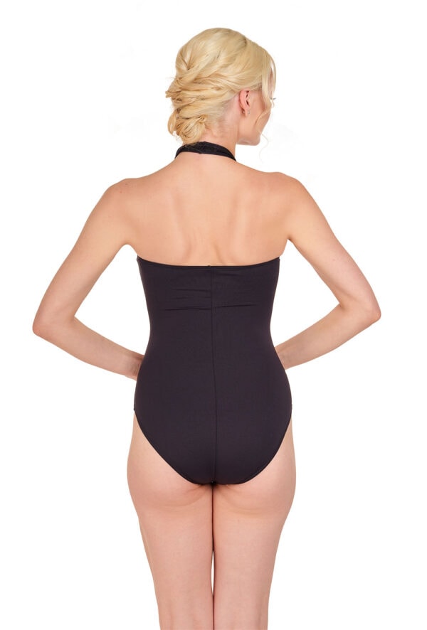 Classic Halter Leotard with Pinch Front