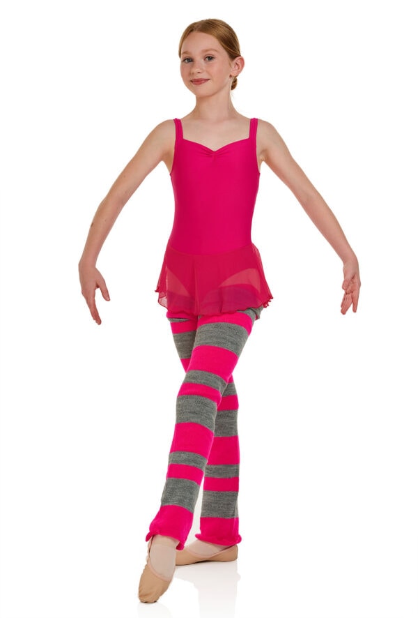 polpay-fuchsia Polpay Exclusive - Striped Bootleg Legwarmers