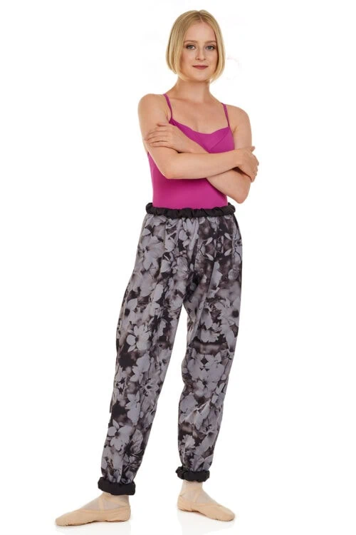 Reversible Floral Print Trash Bag Pants