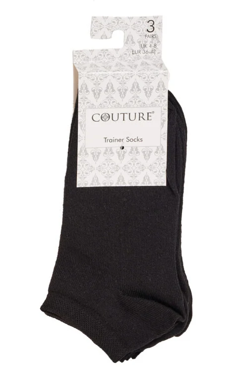 Couture trainer socks 3 pairs per pack