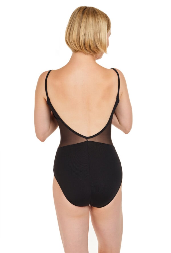 L2650-back Plunge Mesh Back Leotard