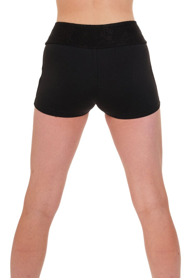 R6924-back Lace Waist Button Short