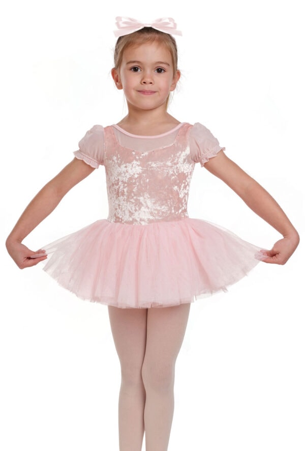 Aubrey- Girls Crushed Velvet and Mesh Tutu