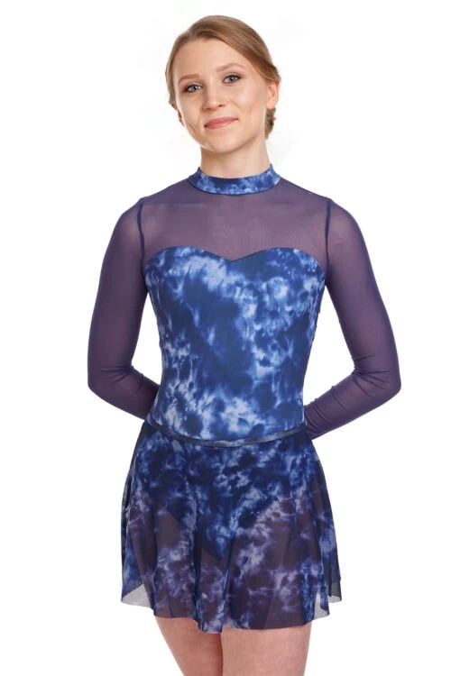 Water Colour Mesh Pull-on Skirt