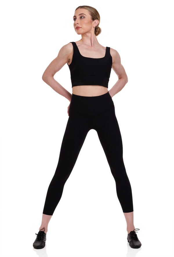 7/8 Length Ribbed Gym Leggings