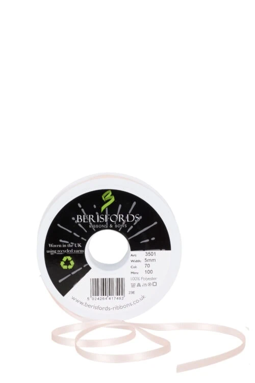 Satin Hair Ribbon by the Metre uncut - 5mm width