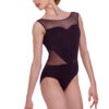 Danna - Sweetheart Mesh Cut Out Leotard