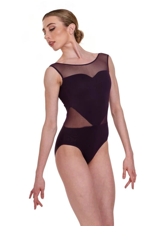Danna - Sweetheart Mesh Cut Out Leotard