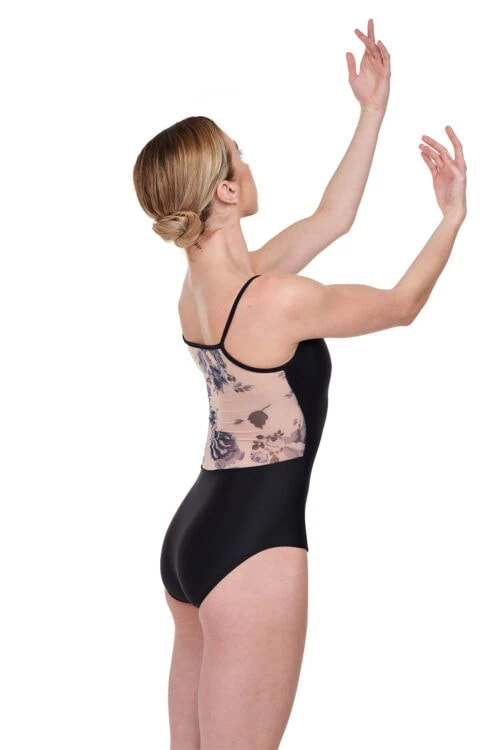 Claudia Floral Mesh Camisole Leotard