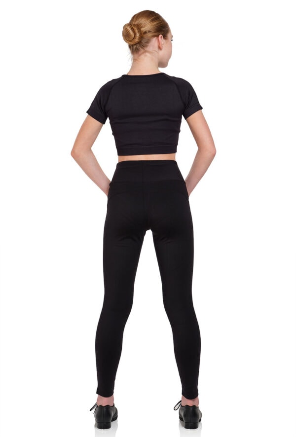 Silky-seamless-leggings-adults-back Ladies High Waisted Dance Leggings