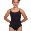 Girls Camisole Leotard with Diamanté Detail