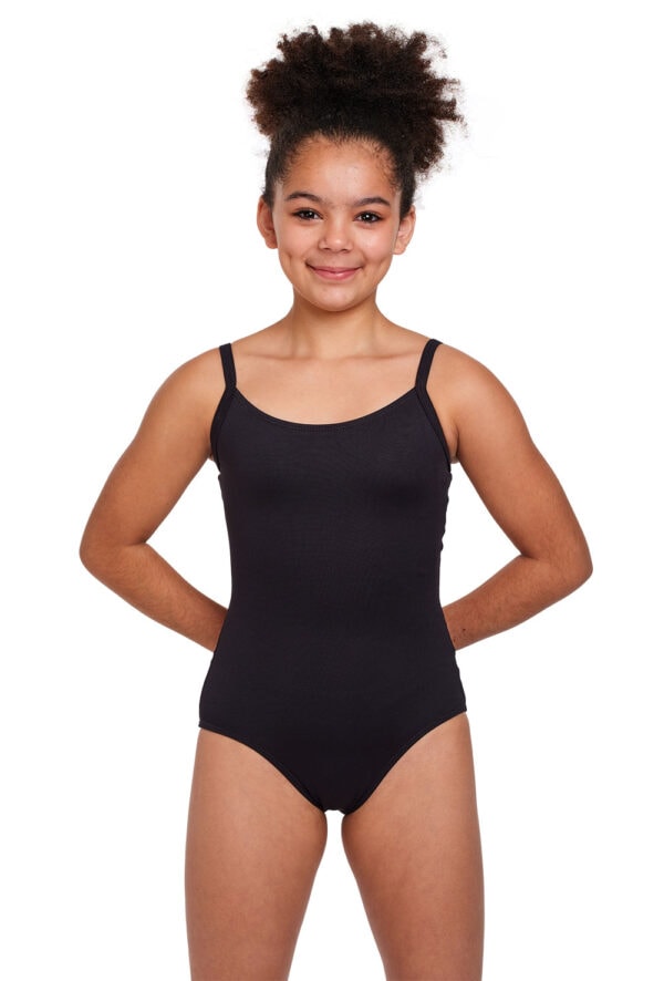 Girls Camisole Leotard with Diamanté Detail